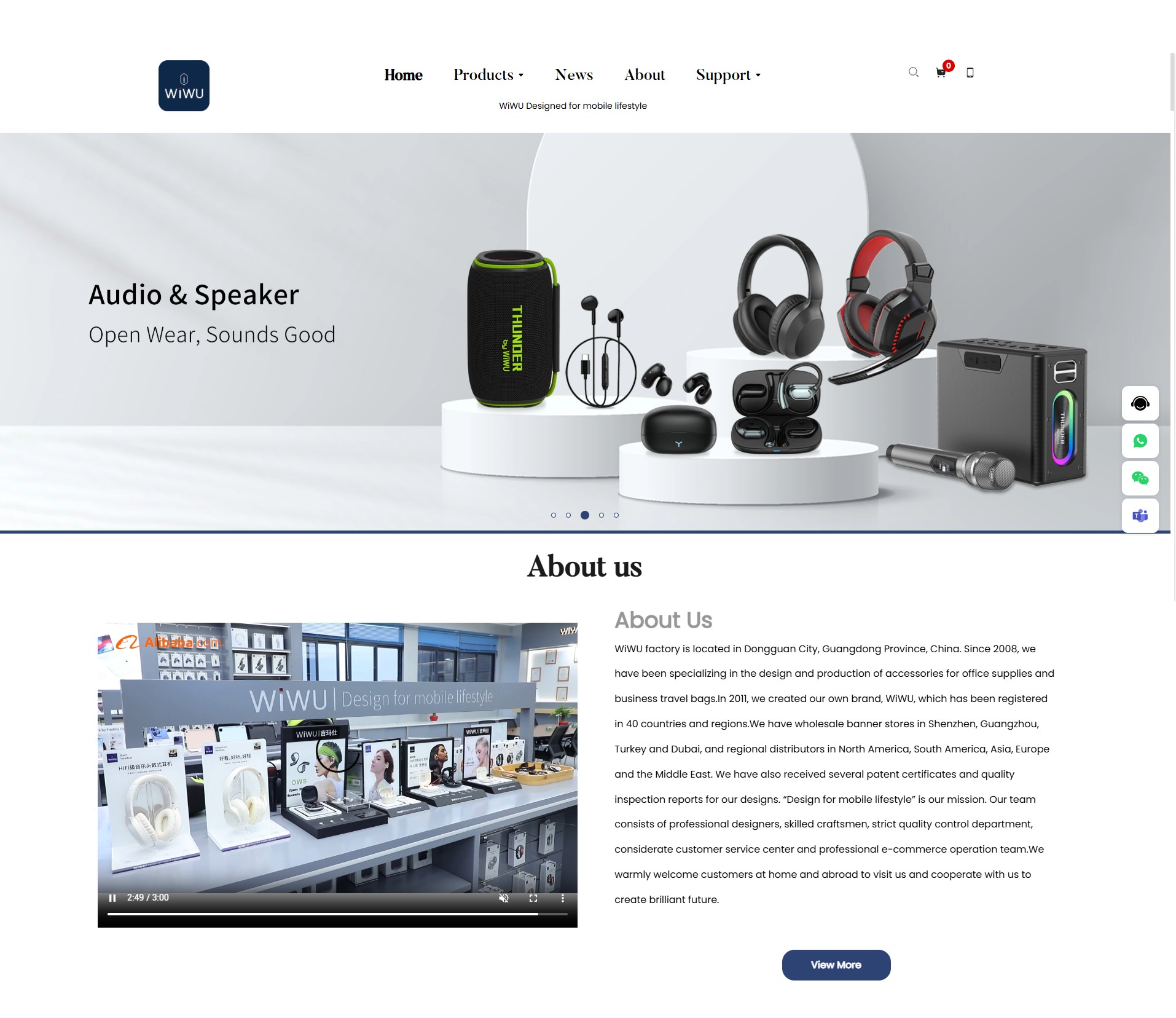 Captura principal de E-commerce WIWU